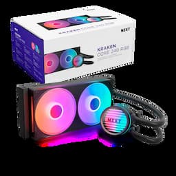 NZXT RL-KR240-B1 Kraken Core 240 RGB, 240mm RGB AIO Liquid Cooler – Black