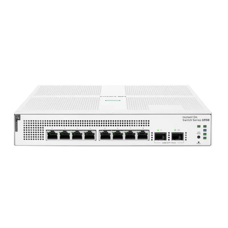 HPE Aruba Instant On 1930 8G Class4 PoE 2SFP 124W Switch - switch - 8 ports - Managed - rack-mountable