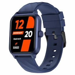 Fastrack 38139PP02K Rave FX2 with 4.64 cm UltraVU HD Display, SingleSync BT Calling, Functional Crown with Blue Strap
