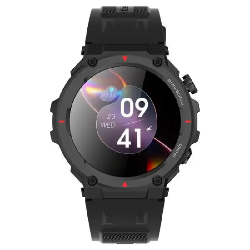 Fastrack 38111PP01K Xtreme Pro with 3.6 cm AMOLED Display, Rugged Design, SingleSync BT Calling, Functional Crown with Black Strap, Unisex Smart Watch