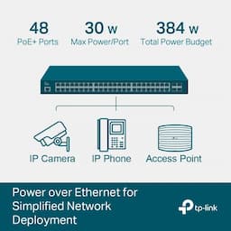 TP Link SG3452P, JetStream 52-Port Gigabit L2+ Managed Switch with 48-Port PoE+