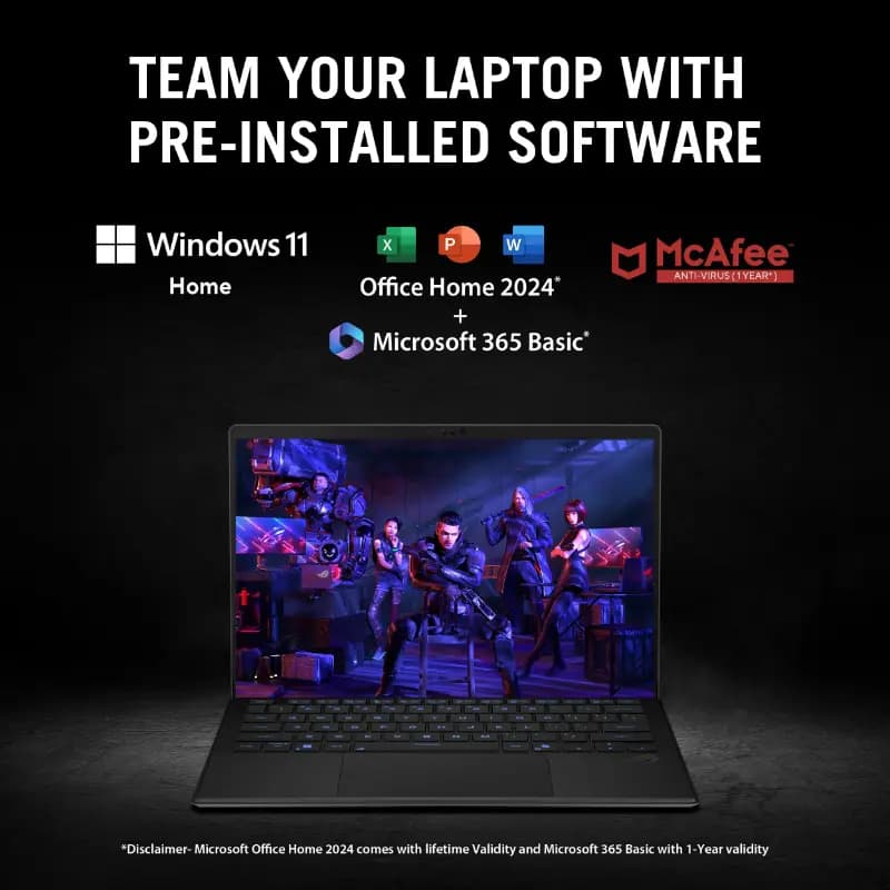 ASUS ROG Flow Z13, GZ302EA-RU420WS, 34.03 cms 13.4 inch Touch 2.5K Display, AMD Ryzen AI MAX 390, AMD Radeon Graphics, 32GB RAM 1TB Storage, Windows 11 Home, Office Home 2024 + M365 Basic (1 Year Validity), Gaming Laptop