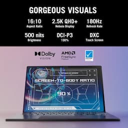 ASUS ROG Flow Z13, GZ302EA-RU420WS, 34.03 cms 13.4 inch Touch 2.5K Display, AMD Ryzen AI MAX 390, AMD Radeon Graphics, 32GB RAM 1TB Storage, Windows 11 Home, Office Home 2024 + M365 Basic (1 Year Validity), Gaming Laptop