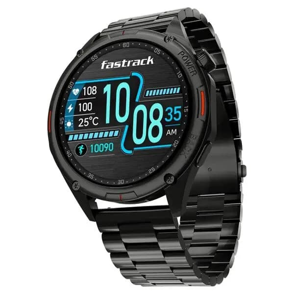 Fastrack 38149QM01 Marvellous FX1 Unisex Smart Watch With Grey Metal Strap