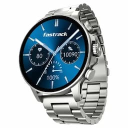 Fastrack 38148SM01 Marvellous FX2 Unisex Smart Watch With Silver Metal Strap