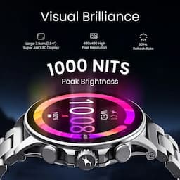 Fastrack 38148SM01 Marvellous FX2 Unisex Smart Watch With Silver Metal Strap