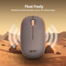 Acer ZC.A01SI.2N1 Bubble Wireless Mouse AMR100, 2.4GHz Silent Click, 1600 DPI, Ergonomic, AA Battery, Win8/10/11, Compact Lightweight Design, Peach