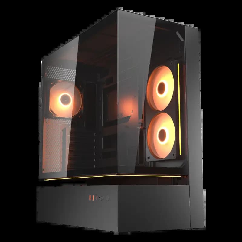 COUGAR GAMING, 382DA40.0001, CFV235 Glass, Mid-Tower Gaming Case (Black)