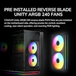 COUGAR 382DA40.0001, CFV235 Glass, Mid-Tower Gaming Case (Black)