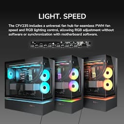 COUGAR 382DA40.0001, CFV235 Glass, Mid-Tower Gaming Case (Black)