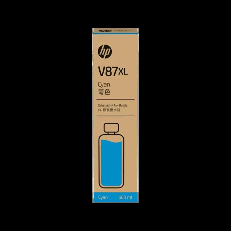 HP 7FN95A, V87XL, 500ML, Cyan Bottled, Cartridges