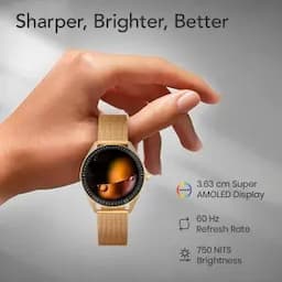 Titan Crest 2.0 With 3.63 CM AMOLED Display With Functional Crown, SingleSync BT Calling, AI Voice Assistant, Black Unisex Smartwatch