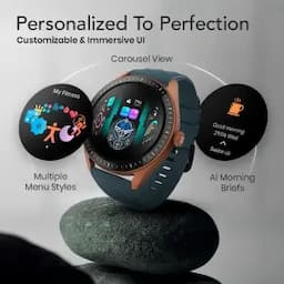 Titan Crest 2.0 With 3.63 CM AMOLED Display With Functional Crown, SingleSync BT Calling, AI Voice Assistant, Black Unisex Smartwatch