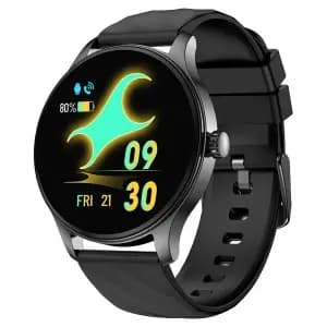 Fastrack Jupiter R1 With 3.50 cm, Fast Charge, 100+ Sports Mode, IP68, AI Voice Assistant, Black Unisex Smartwatch