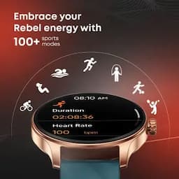 Fastrack Jupiter R1 With 3.50 cm, Fast Charge, 100+ Sports Mode, IP68, AI Voice Assistant, Teal Unisex Smartwatch