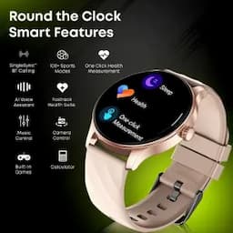 Fastrack Jupiter R1 With 3.50 cm, Fast Charge, 100+ Sports Mode, IP68, AI Voice Assistant, Teal Unisex Smartwatch