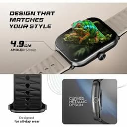 Fastrack MYND - 4.9 cm AMOLED Display, AI Watchface, Offline Voice Commands, AI Chat, BT Calling IP68 Black Smartwatch