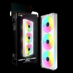 COUGAR GAMING 3MUN36RA1.0002, UNITY 360-RW ARGB White, 360mm PWM, 700–1600 RPM, 49 CFM, Case Fan