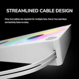 COUGAR GAMING 3MUN36RA1.0002, UNITY 360-RW ARGB White, 360mm PWM, 700–1600 RPM, 49 CFM, Case Fan