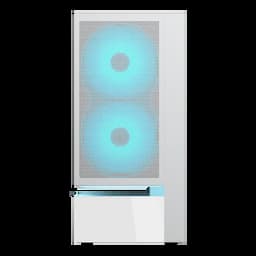 COUGAR GAMING 382DA40.0008, CFV235 Mesh Vision-White, Mid Tower ATX, 9.16” LCD, 400mm GPU, 9 Fan Support, Computer Case