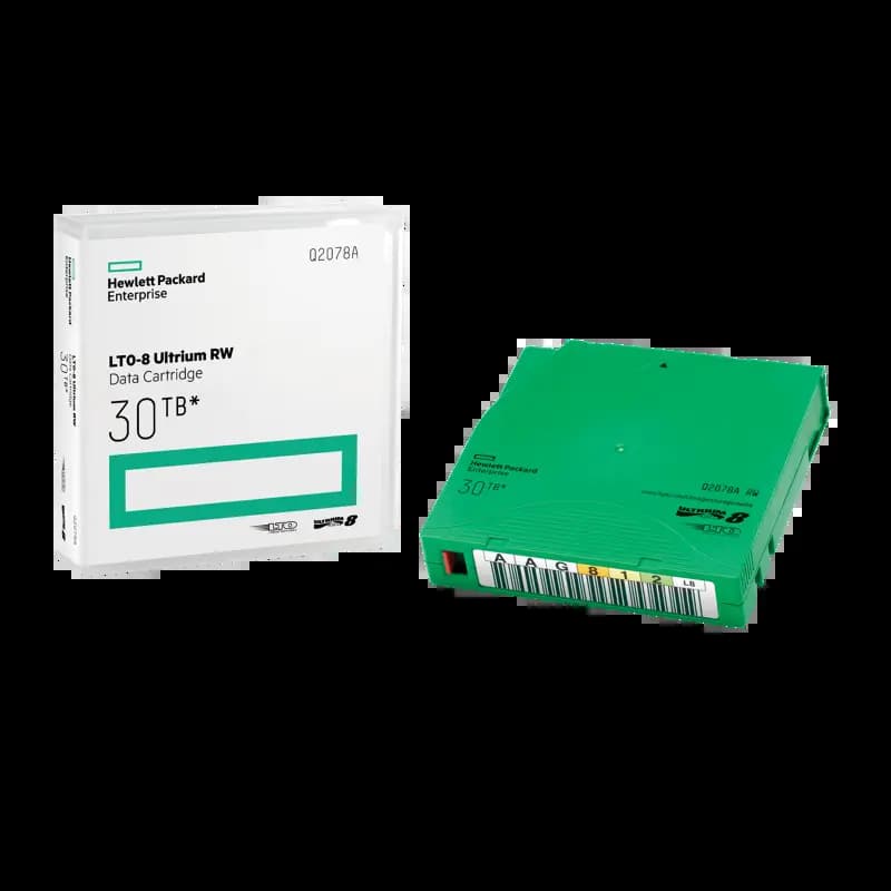 HPE Q2078AL, LTO-8 Ultrium 30TB RW Custom Labeled 20 Data Cartridges Tape Media Pack