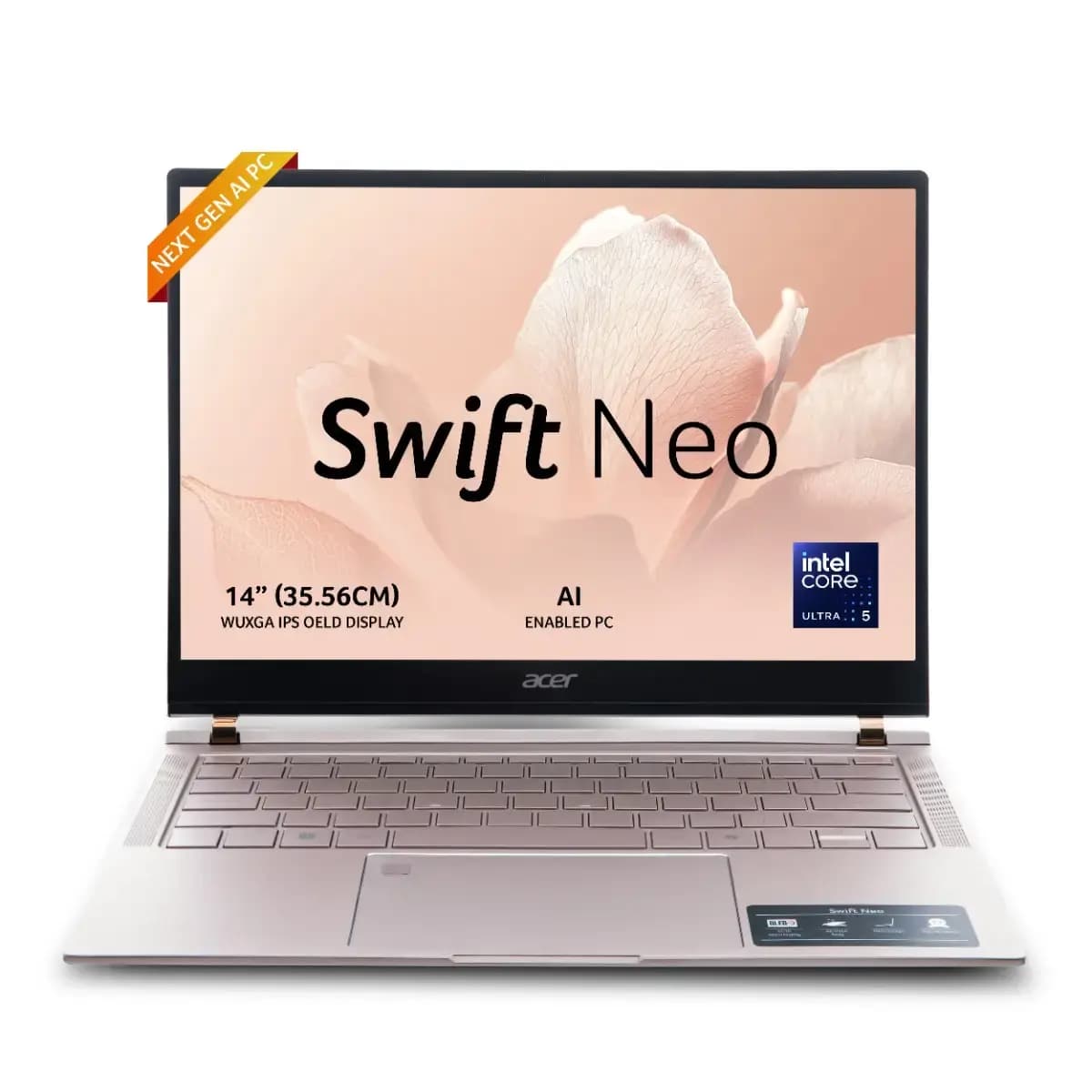 Acer Swift Neo SFN14 UN.35GSI.00M, Intel Core Ultra 5, 16GB RAM, 512GB SSD, 14 Inch WUXGA, Windows 11 Home, Laptop