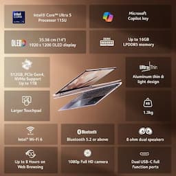 Acer Swift Neo SFN14 UN.35GSI.00M, Intel Core Ultra 5, 16GB RAM, 512GB SSD, 14 Inch WUXGA, Windows 11 Home, Laptop
