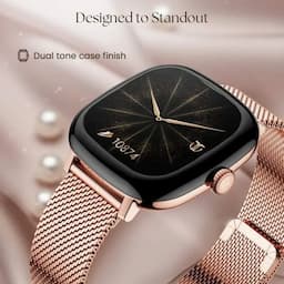 Titan 95416KM02K AiRA Women Smartwatch, 1.70 inch AMOLED Display, AI Chat, Functional Crown, Aira Black & Rose Gold