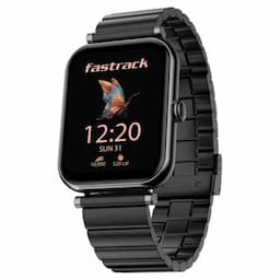 Fastrack 68055NM01K Noir Charm Women Smartwatch, 1.65 inch AMOLED Display, Sleek Design, AI Watchface & AI Chat, Functional Crown, Black