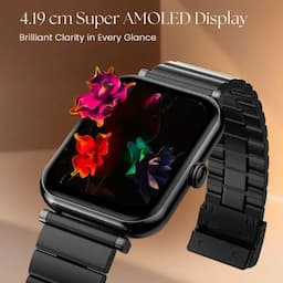 Fastrack 68055NM01K Noir Charm Women Smartwatch, 1.65 inch AMOLED Display, Sleek Design, AI Watchface & AI Chat, Functional Crown, Black