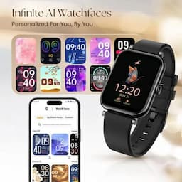 Fastrack 68055NP01K Noir Charm Women Smartwatch, 1.65 inch AMOLED Display, Sleek Design, AI Watchface & AI Chat, Functional Crown, Black
