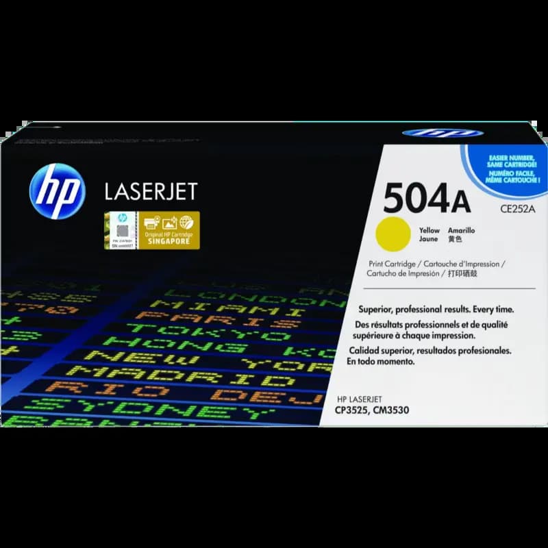 HP CE252A 504A Yellow Original LaserJet Toner Cartridge