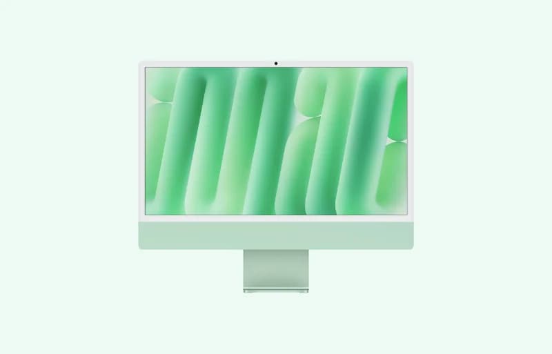 Apple Z1E4-IM24, M4 Chip, 8 Core CPU, 8 Core GPU, 16 Core Neural Engine, 24GB Unified Memory, 1TB SSD Storage, Green, 24 Inch, iMac