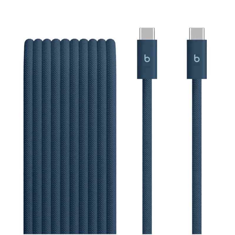 Beats MHX84ZM/A USB-C to USB-C Cable, 3M, Navy, Charging Cable