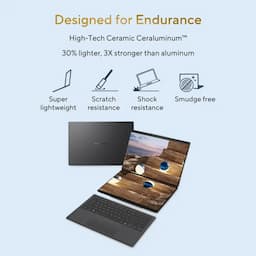ASUS Zenbook A14 UX8407AA-SN183WS, Snapdragon X Elite X1E-78-100 Processor, 32GB RAM, 1TB SSD, 14 Inch OLED Display, Windows 11 Home, Microsoft Office Home 2024, Iceland Gray, AI Laptop