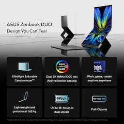 ASUS Zenbook A14 UX8407AA-SN183WS, Snapdragon X Elite X1E-78-100 Processor, 32GB RAM, 1TB SSD, 14 Inch OLED Display, Windows 11 Home, Microsoft Office Home 2024, Iceland Gray, AI Laptop
