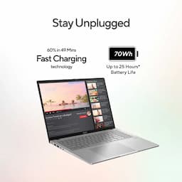 ASUS Vivobook S16 S3607AA-SH087WS, Snapdragon X Plus X1P-42-100 Processor, 16GB RAM, 512GB SSD, 16 Inch WUXGA Display, Windows 11 Home, Microsoft Office Home 2024, Matte Gray, Laptop