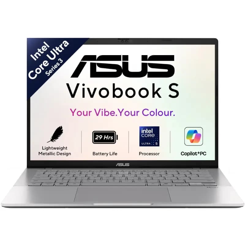 ASUS Vivobook S14 S3407AA-SF059WS, Snapdragon X Plus X1P-42-100 Processor, 16GB RAM, 512GB SSD, 14 Inch WUXGA Display, Windows 11 Home, Microsoft Office Home 2024, Matte Gray, Laptop