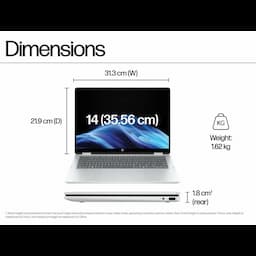 HP BX9Q7PA#ACJ, Pavilion 14-fp0690TU, 14 Inch, Intel Core 7 150U, 1TB SSD, Natural Silver, Laptop