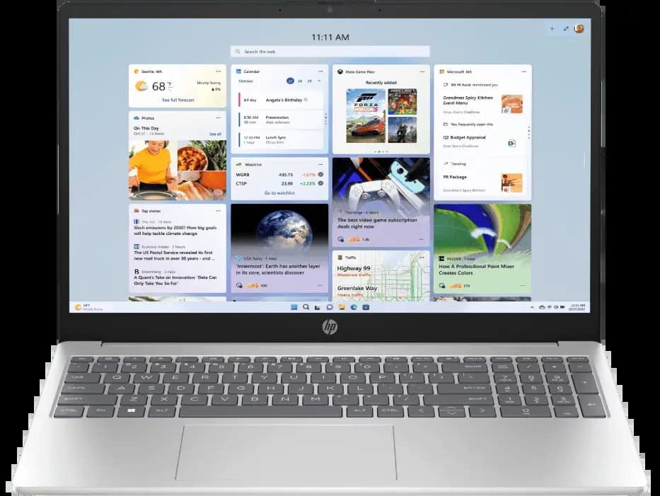 HP D0NZ3PA#ACJ, 15-fd0262TU, Intel Core 5 120U Processor, 24GB RAM, 512GB SSD, 15.6 Inch Full HD Display, Windows 11 Home, Microsoft 365, Natural Silver, Consumer Laptop