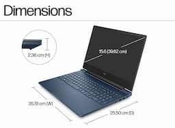 HP D46U3PA#ACJ, Victus 15-fa2554TX, Intel Core 5 210H Processor, 24GB RAM, 512GB SSD, NVIDIA GeForce RTX 3050 6GB Graphics, 15.6 Inch Full HD 144Hz Display, Windows 11 Home, Performance Blue, Gaming Laptop