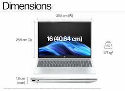 HP BH4K6PA#ACJ, OmniBook 5 16-ba1124TU, Intel Core i5-1334U Processor, 16GB RAM, 1TB SSD, 16 Inch WUXGA Display, Glacier Silver, AI Consumer Laptop