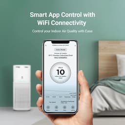 Eureka Forbes GAPDF400Z1SM00 Smart 355 Surround 360 deg, True HEPA Grade 13 filter, Covers up to 480 Sq. Ft., Auto & Sleep Mode, App Controlled, Air Purifier