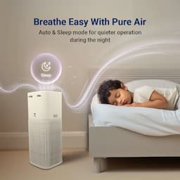 Eureka Forbes GAPDF400Z1SM00 Smart 355 Surround 360 deg, True HEPA Grade 13 filter, Covers up to 480 Sq. Ft., Auto & Sleep Mode, App Controlled, Air Purifier