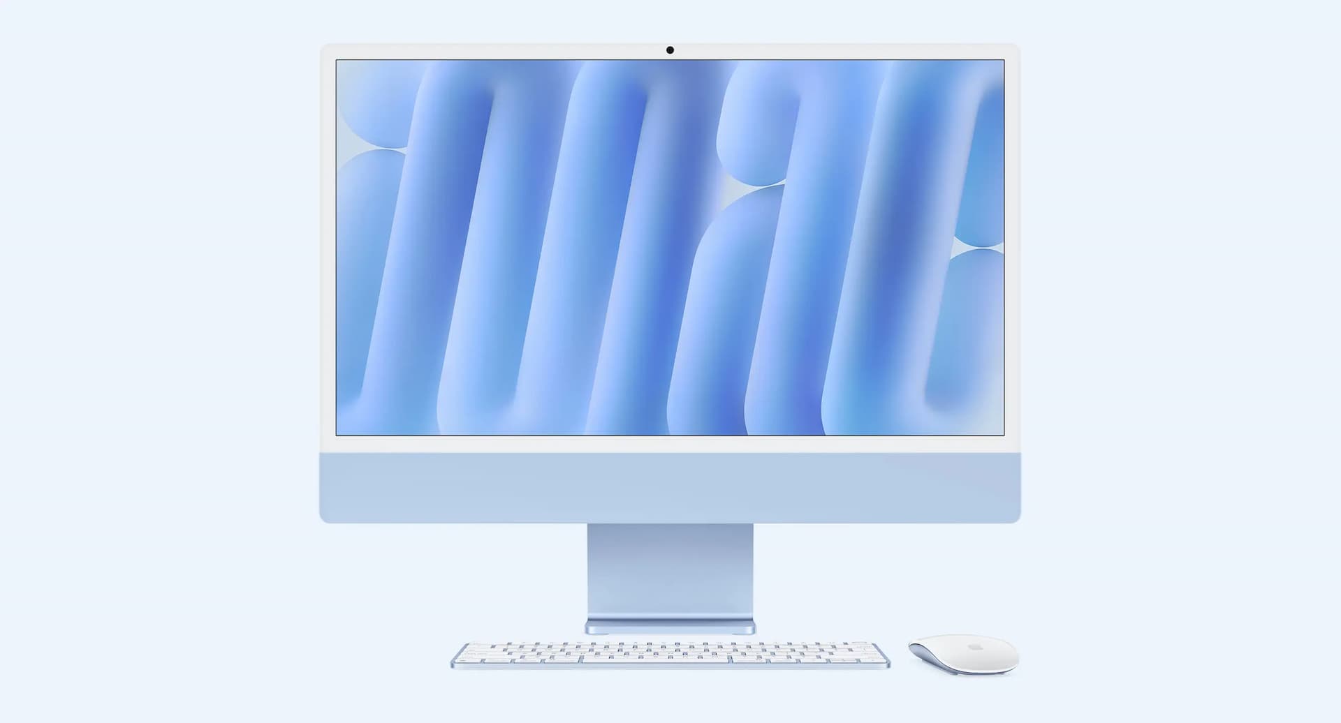 Apple Z1E5 24 Inch, M4 Chip-8 Core CPU, 8 GPU Core, 16 Neural Core, 24 GB Ram, 512 GB Storage, iMac Blue