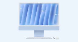 Apple Z1E5 24 Inch, M4 Chip-8 Core CPU, 8 GPU Core, 16 Neural Core, 24 GB Ram, 512 GB Storage, iMac Blue