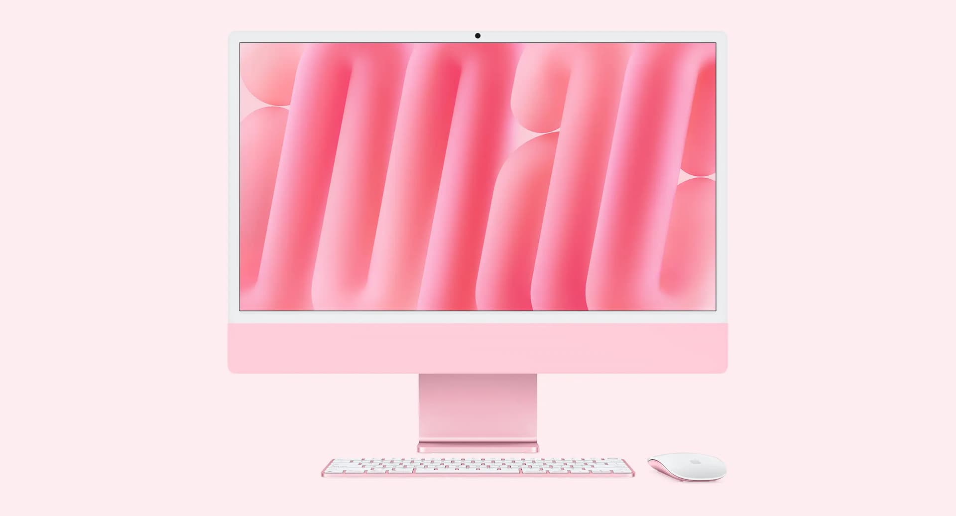 Apple Z1E6 24 Inch, M4 Chip-8 Core CPU, 8 GPU Core, 16 Neural Core, 16 GB Ram, 256 GB Storage, iMac Pink