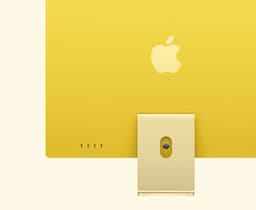 Apple Z1K2 24 Inch, M4 Chip-10 Core CPU, 10 GPU Core, 16 Neural Core, 32 GB Ram, 512 GB Storage, iMac Yellow