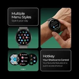 Fastrack 38204PP03K Jupiter R3 Smart Watch, 1.38" TFT 2.5D Display, Push Button Interaction, Multiple Menu Styles, Grey