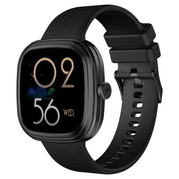Fastrack 68062PP01K Fastrack RYZ Smart Watch, 1.72" Super Ultra VU Display, Dynamic 60Hz Refresh Rate, Functional Crown, AI Voice, Black
